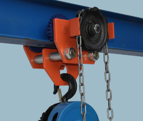 工字鋼梁上縫隙太窄可用夾鉗懸掛手拉葫蘆